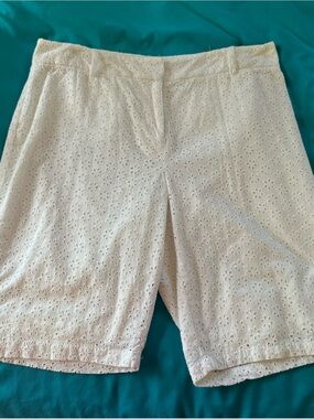 Charter Club White Eyelet Bermuda Shorts